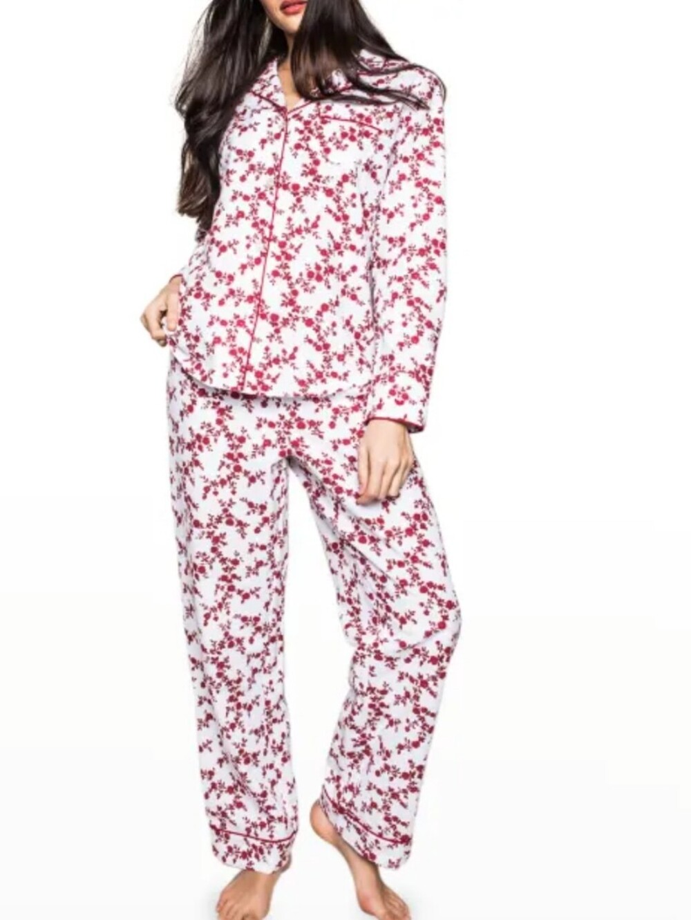Petite Plume Knightsbridge Floral Print Pajama Set